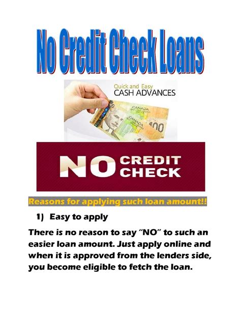 Easy Cash Loans No Credit Check
