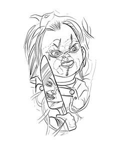Easy Chucky Tattoo Drawing