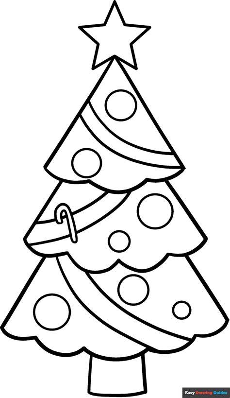 Easy Coloring Pages Christmas Tree