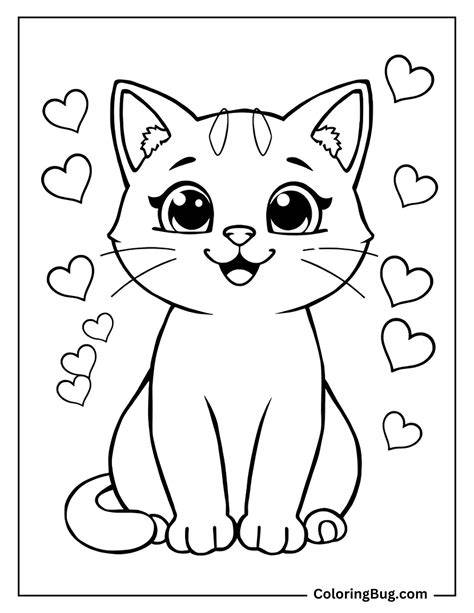 Easy Coloring Pages Of Cats