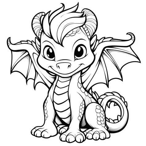 Easy Coloring Pages Of Dragons