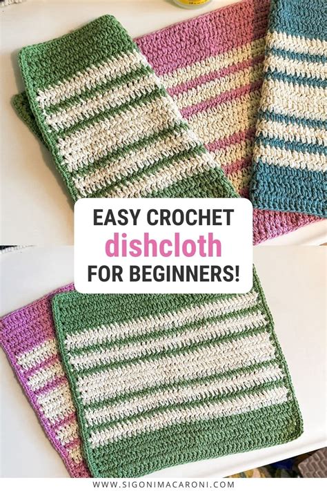 Easy Crochet Dishcloth For Beginners