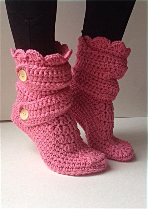 Easy Crochet Slipper Boots Free Pattern