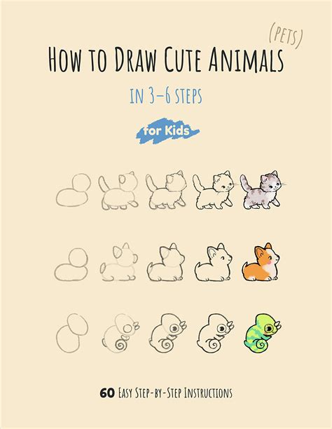 Easy Cute Baby Animals To Draw Step By Step
