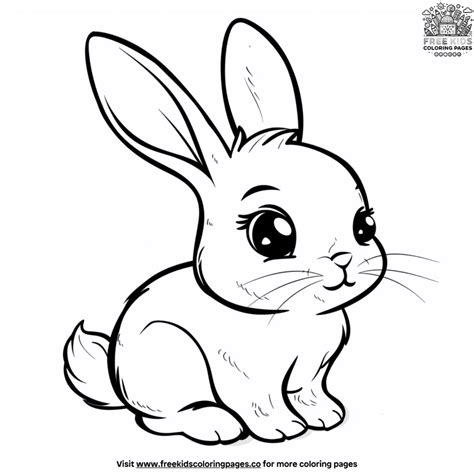 Easy Cute Bunny Coloring Pages