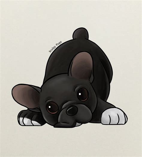 Easy Cute French Bulldog Drawing