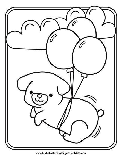 Easy Cute Puppy Coloring Pages