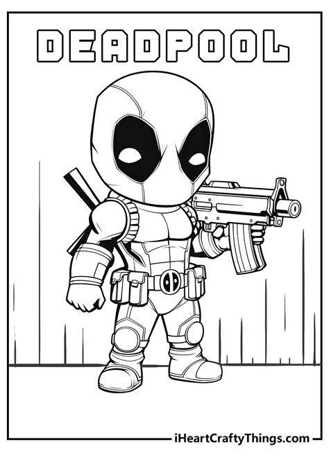 Easy Deadpool Coloring Pages