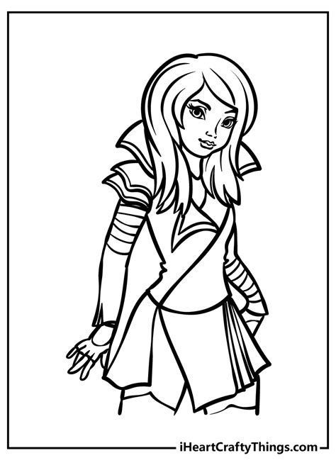 Easy Descendants Coloring Pages