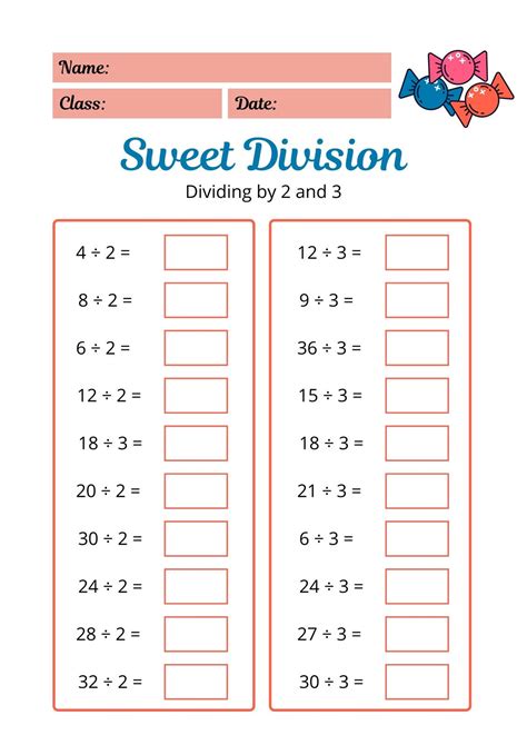 Easy Division Worksheet