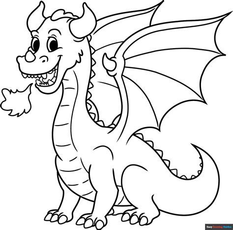 Easy Dragon Coloring Pages