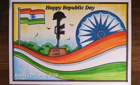 Easy Drawing Guides Republic Day Drawing
