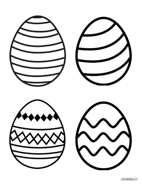 Easy Easter Egg Colouring