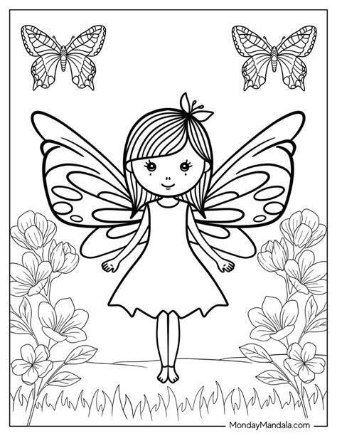 Easy Fairy Coloring Pages
