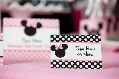 Easy Free Printable Minnie Mouse Food Labels