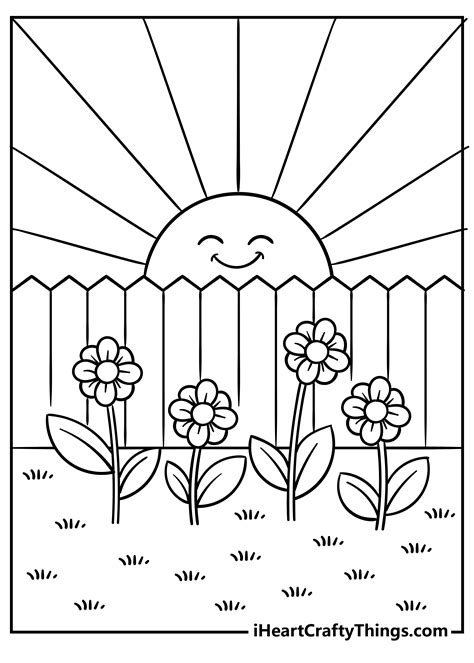 Easy Garden Coloring Pages