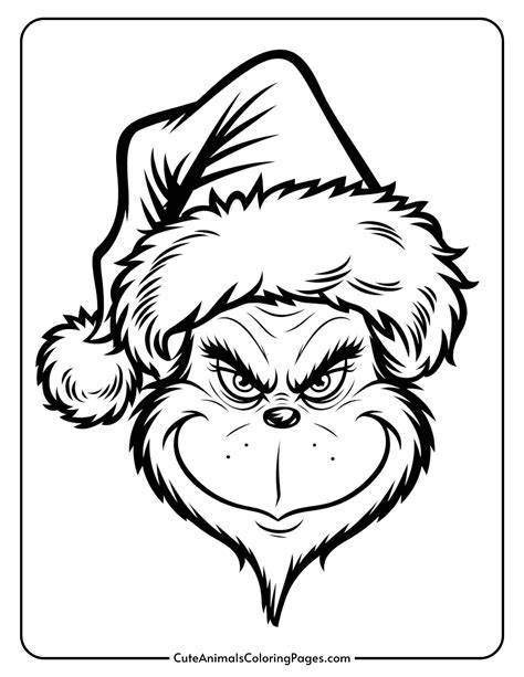 Easy Grinch Coloring Pages