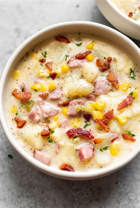 Easy Ham Potato Corn Chowder Recipe