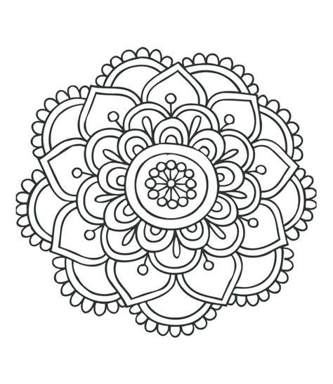 Easy Henna Coloring Pages