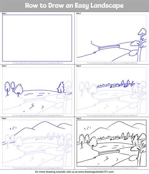 Easy Landscape Drawings Step By Step