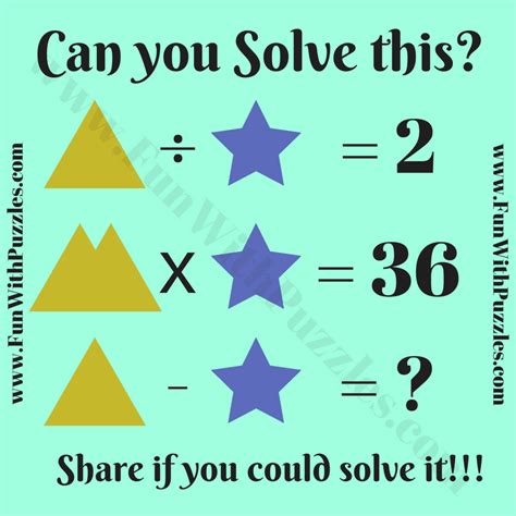 Easy Maths Brain Teasers For Kids