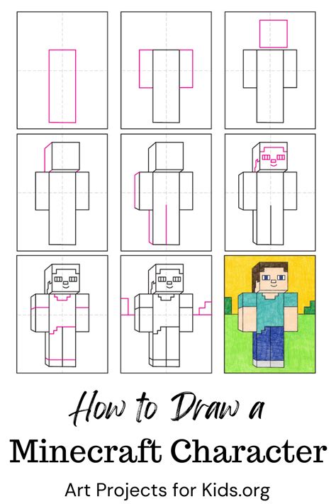 Easy Minecraft Characters Drawings