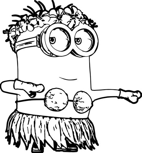 Easy Minion Coloring Pages