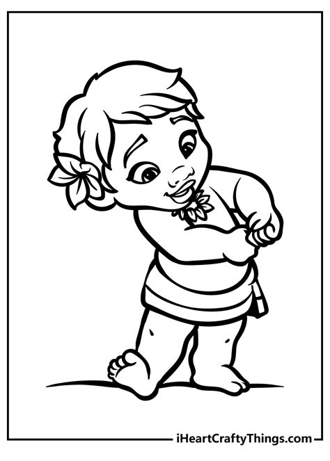 Easy Moana Coloring Pages