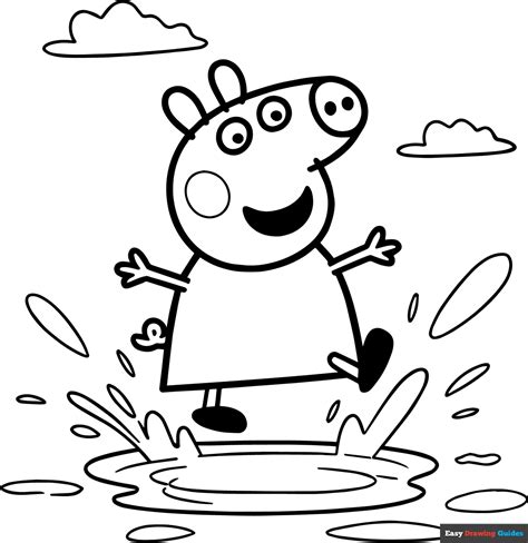Easy Peppa Pig Coloring Pages
