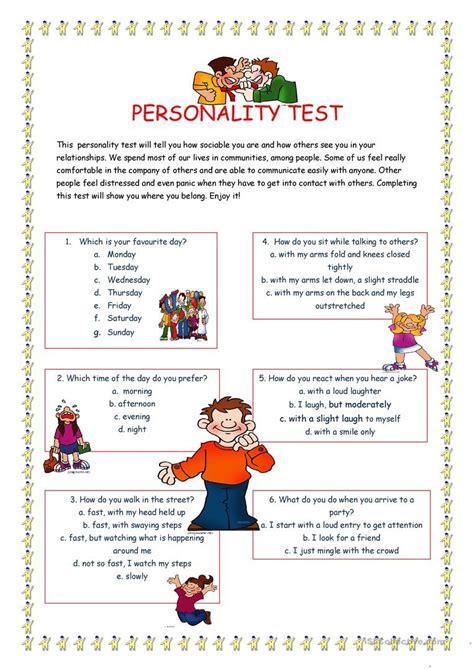 Easy Personality Test For Students