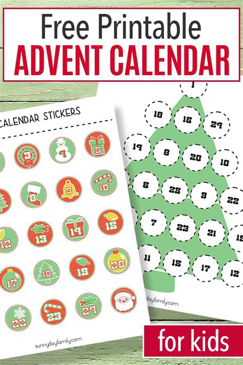 Easy Printable Advent Calendar