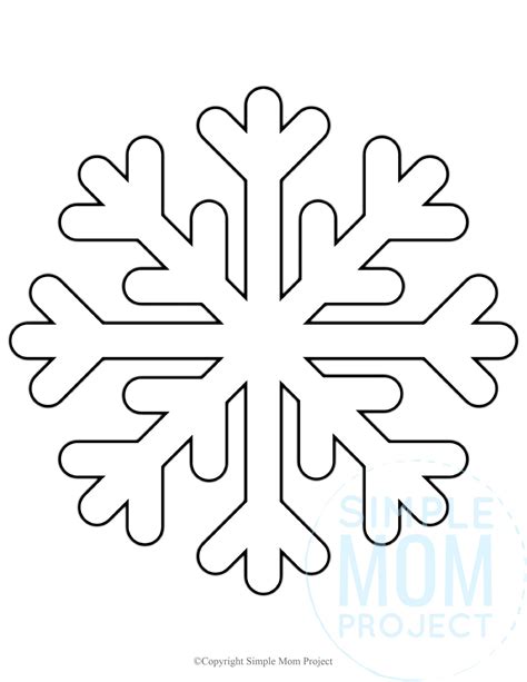 Easy Printable Snowflake Template