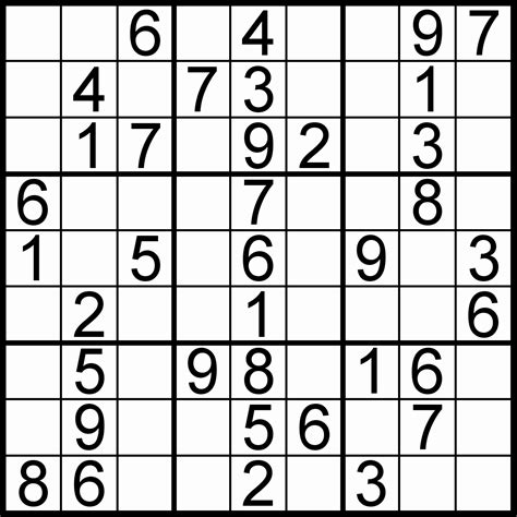 Easy Printable Sudoku