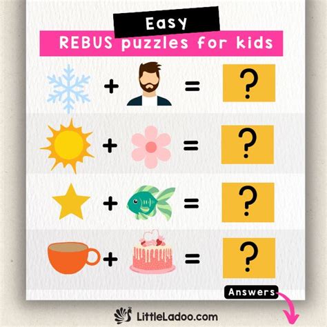 Easy Puzzles For Kids With Answers