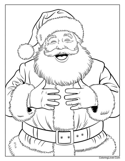 Easy Santa Coloring Pages