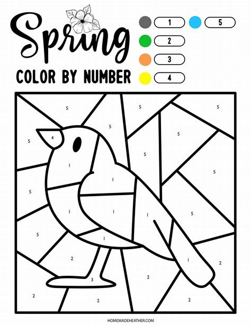Easy Spring Color By Number Printables