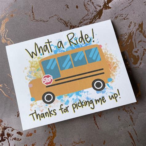 Easy Steps to Create Your Own Bus Driver Thank You Card