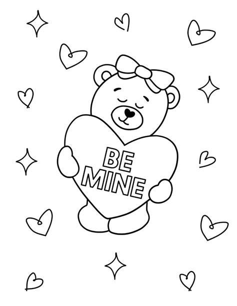 Easy Valentine Coloring Pages