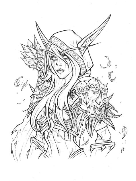 Easy World Of Warcraft Coloring Pages