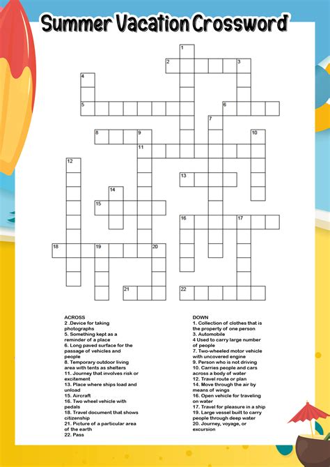 Example of easy crossword puzzle grid