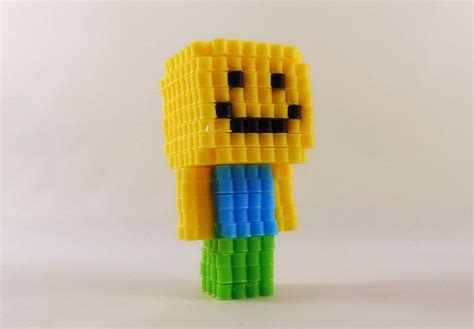 Easy to Make Roblox Noob 3D Perler Bead Pattern – Krysanthe