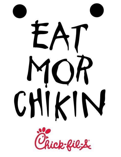 Eat Mor Chikin Printable Sign