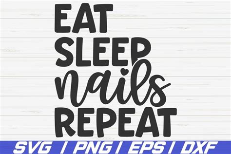 Download Eat Sleep Nails Repeat For Cricut