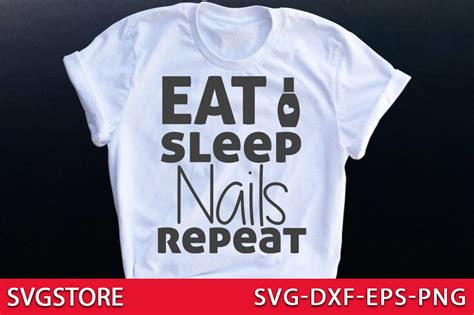 Download Eat Sleep Nails Repeat For Silhouette