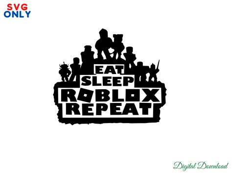 Eat Sleep Roblox Repeat SVG - Free SVG Files