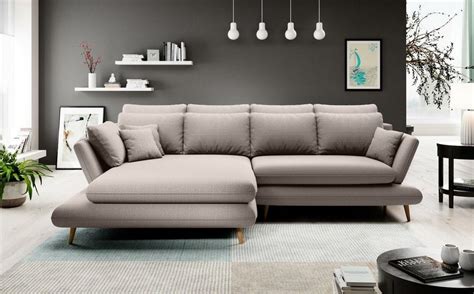 Modernes Ecksofa aus Leder Sofanella