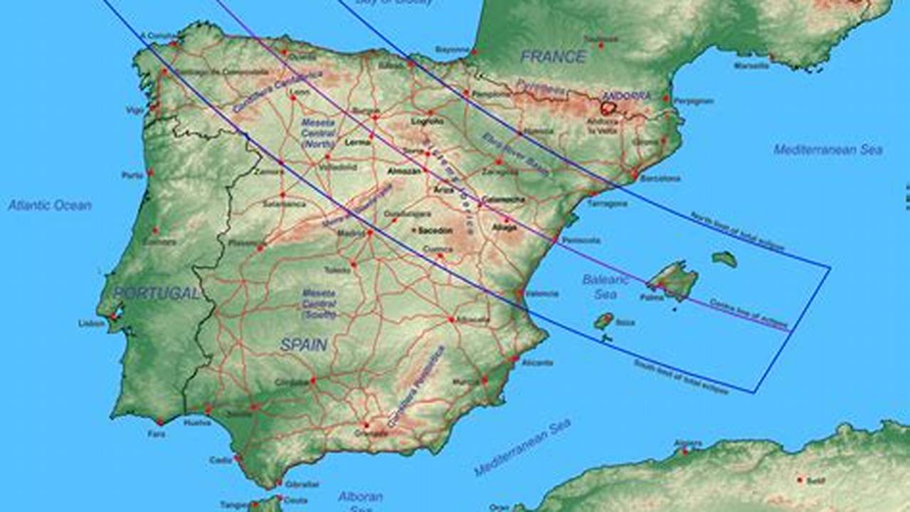 Eclipse 2026 Map Spain