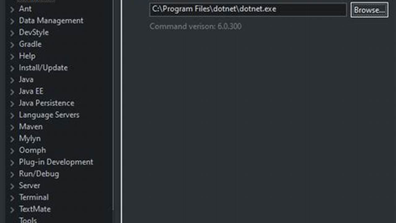 Eclipse Dotnet Path