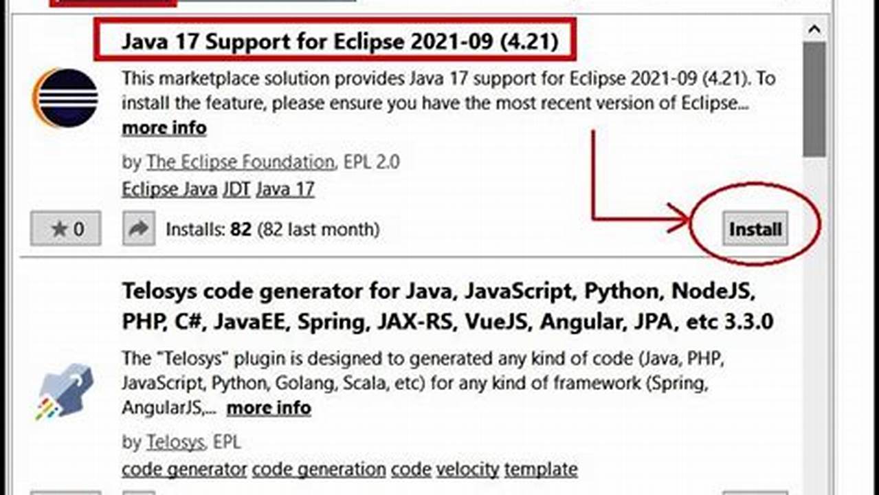 Eclipse Java 17