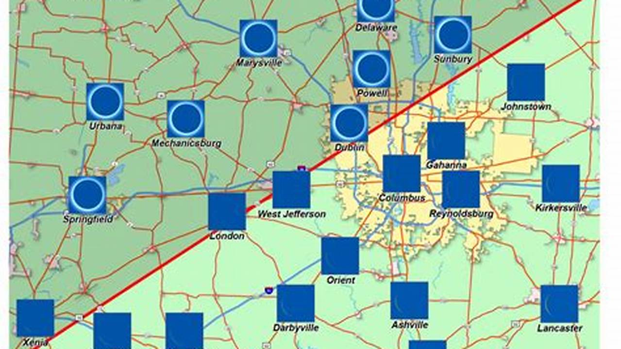 Eclipse Map Columbus Ohio Live